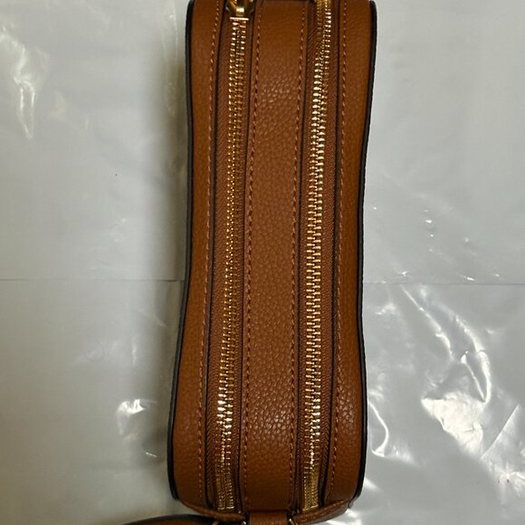 $258 Polo Ralph Lauren Cute Elegant Hayes CAMERA Brown Small RLL BAG - Picture 4 of 11